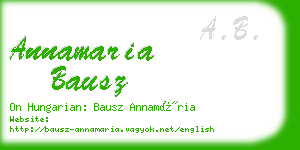 annamaria bausz business card